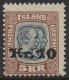 (image for) 1930 10 Kr on 5 Kr Slate & Brown
