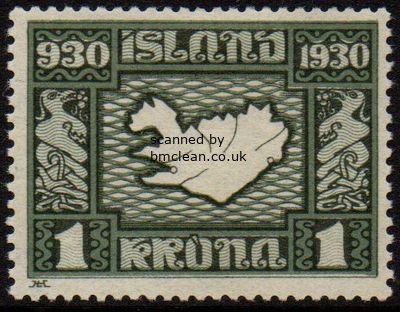 (image for) 1 Kr Green and Grey-green