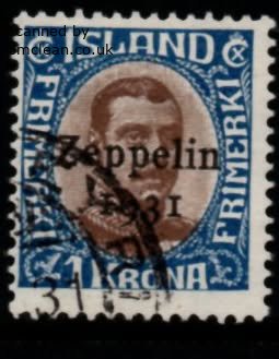 (image for) 1 Kr Zellelin Overprint (Used)