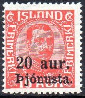 (image for) 1923 20a on 10a Scarlet Official Overprint