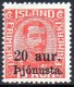 (image for) 1923 20a on 10a Scarlet Official Overprint
