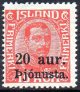 (image for) 1923 20a on 10a Scarlet Official Overprint
