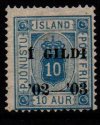 (image for) 1902 Official I GILDI 10a Blue Perf 14x13½