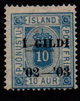 (image for) 1902 Official I GILDI 10a Blue Perf 14x13½