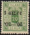 (image for) 1902 Official I GILDI 20a Green Perf 14x13½