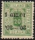 (image for) 1902 Official I GILDI 20a Green Perf 14x13½