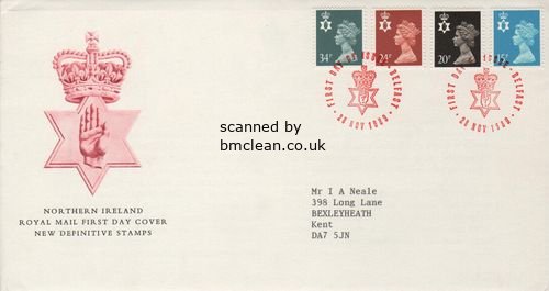 (image for) 1989 Northern Ireland 15p 20p 24p 34p