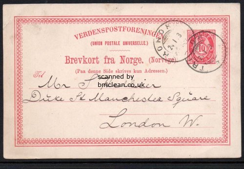 (image for) 1893 Postal Stationary - Post Card