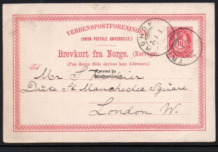 (image for) 1893 Postal Stationary - Post Card