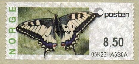 (image for) Butterfly Labels Swallowtail 8.50 Kr.