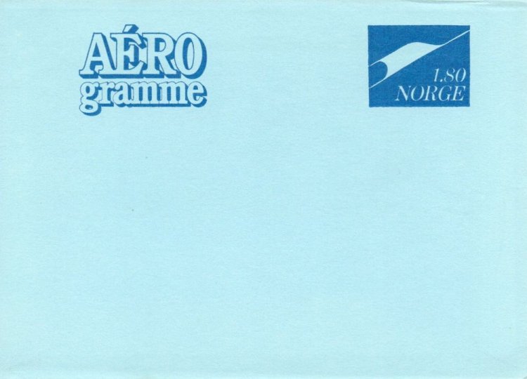 (image for) 1977 Aerogramme 1.80 Kr Blue