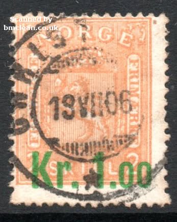 (image for) 1905 Kr. 1.00 on 2sk Buff (F/U)