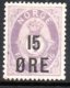 (image for) COPY COPY 1908 15ö on 4sk Bright Mauve (M/M) Fault