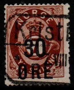 (image for) 1908 30ö on 7sk Brown (F/U)