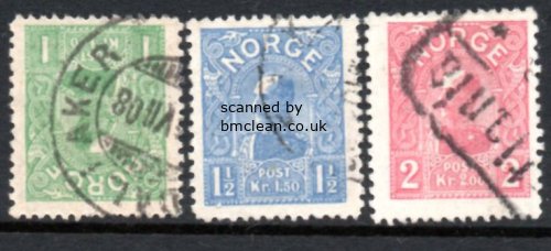 (image for) 1907/10 Haakon VII F/U (3v)