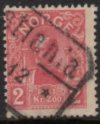(image for) 1909 Haakon VII 2 Kr Red Die B (F/U)