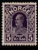 (image for) 1918 Haakon VII 5 Kr Dark Violet