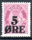 (image for) 1922 Surcharge 5ø on 25ø Magenta
