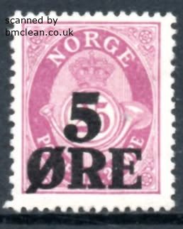 (image for) 1922 Surcharge 5ø on 25ø Magenta