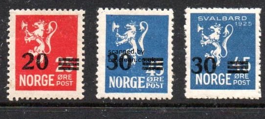 (image for) 1927 - 28 Surcharged Stamps (3v)