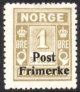 (image for) 1ø Bistre Overprint