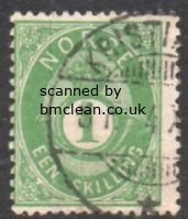 (image for) 1875 1sk Green Posthorn (F/U) [3302]