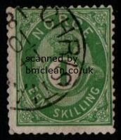 (image for) 1875 1sk Green Posthorn (F/U) [3303]