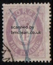 (image for) 1875 4sk Mauve Posthorn F/U [4002]