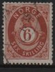 (image for) COPY 1875 6sk Brown Posthorn F/U [4405]