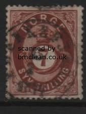 (image for) 1871 7sk Deep Brown Posthorn F/U [4602]