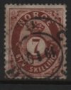 (image for) 1871 7sk Deep Brown Posthorn F/U [4605]