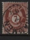(image for) 1871 7sk Deep Brown Posthorn F/U [4606]