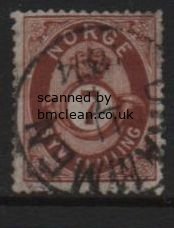 (image for) 1871 7sk Deep Brown Posthorn F/U [4606]