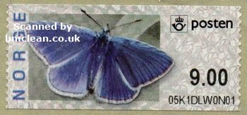 (image for) 2007 Butterfly - Common Blue 9.00 Kr.