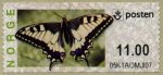 2007 Butterfly - Swallowtail 11.00 Kr. (image for) 2007 Butterfly - Swallowtail 11.00 Kr.