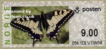 (image for) 2007 Butterfly - Swallowtail 9.00 Kr.