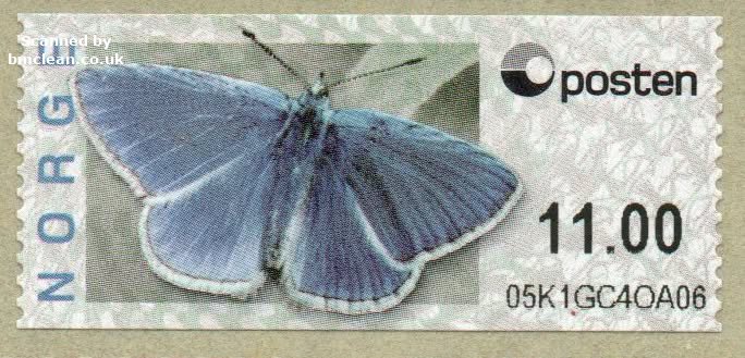 (image for) 2008 Butterfly - Common Blue 11.00 Kr.