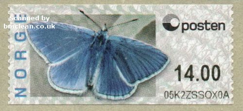 (image for) 2008 Butterfly - Common Blue 14.00 Kr.