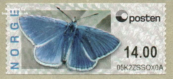 (image for) 2008 Butterfly - Common Blue 14.00 Kr.
