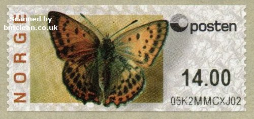 (image for) 2008 Butterfly - Scarce Copper 14.00 Kr.