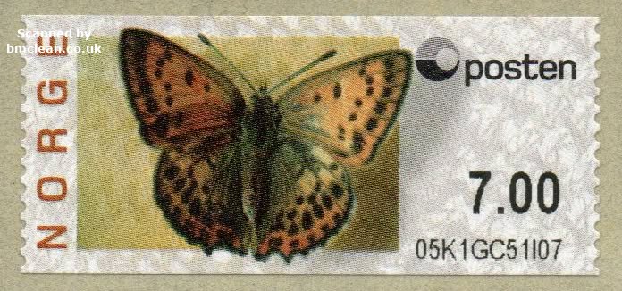 (image for) 2008 Butterfly - Scarce Copper 7.00 Kr.