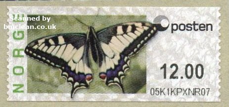 (image for) Butterfly Labels Swallowtail 12.00 Kr.