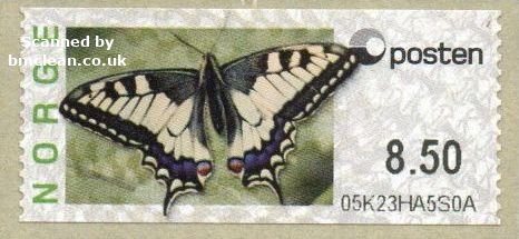 (image for) Butterfly Labels Swallowtail 8.50 Kr.