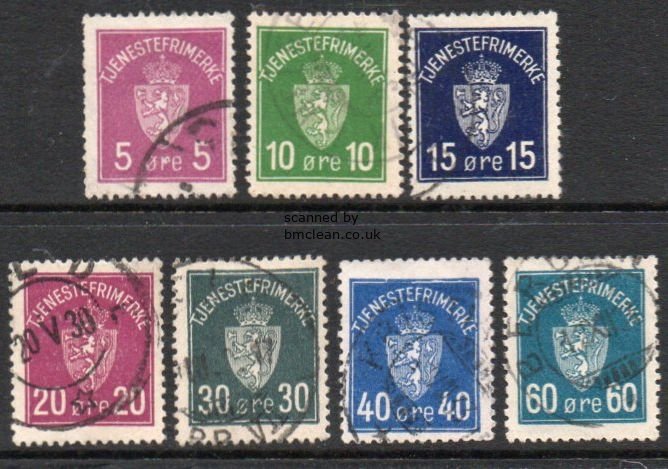 (image for) 1925 to 1929 Officials Set (F/U)