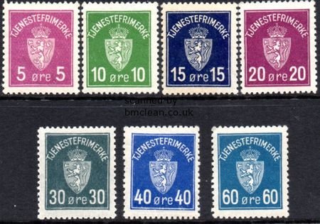 (image for) 1925 to 1929 Officials Set (M/M)