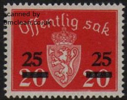 (image for) 1949 25ø on 20ø Scarlet - Click Image to Close