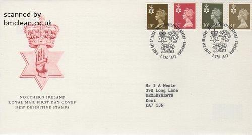 (image for) 1993 Northern Ireland 19p 25p 30p 41p