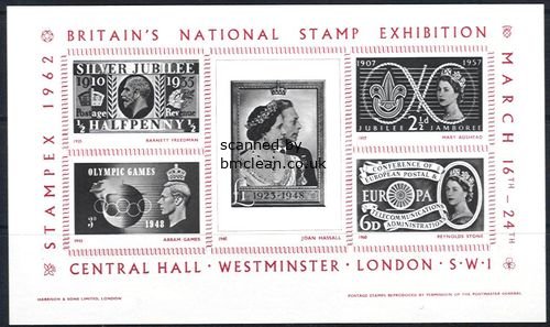 (image for) GB 1962 Stampex Souvenir Sheet