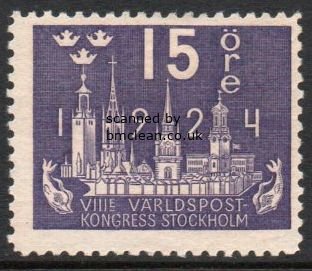 (image for) 1924 8th U.P.U. Congress 15ø Violet