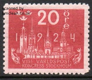 (image for) 1924 8th U.P.U. Congress 20ø Red
